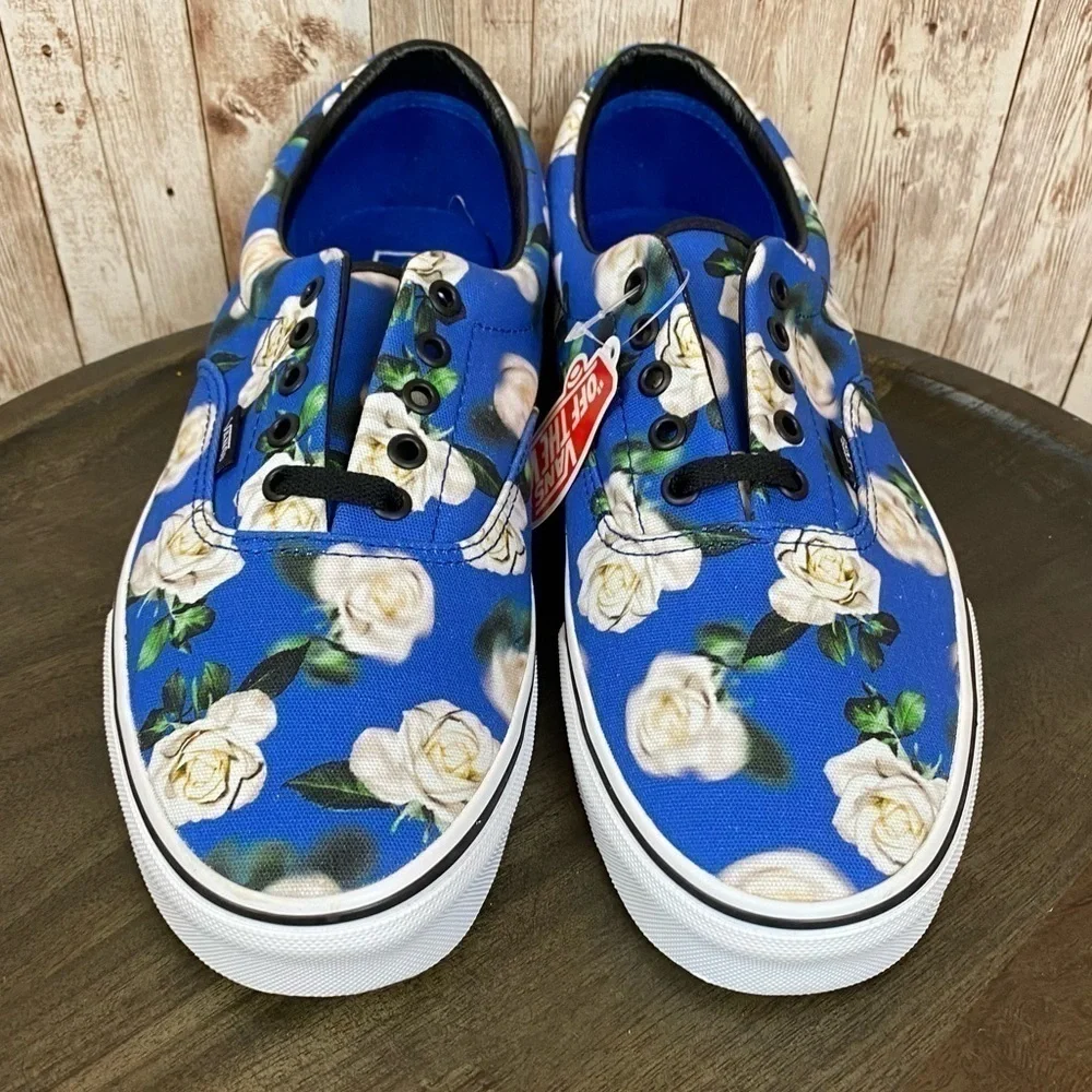 Vans Era Romantic‎ Floral Lapis Blue Canvas Sneaker Size 11 Men